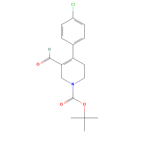 tert-butyl 4-(4-chlorophenyl)-5-formyl-3,6-dihydro-2H-pyridine-1-carboxylate (CAS: 1228874-00-7) - Related Chemical Product