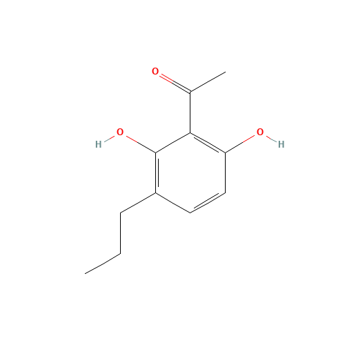 1-(2,6-dihydroxy-3-propylphenyl)ethanone (CAS: 53542-79-3) - Chemical Structure and Molecular Formula 