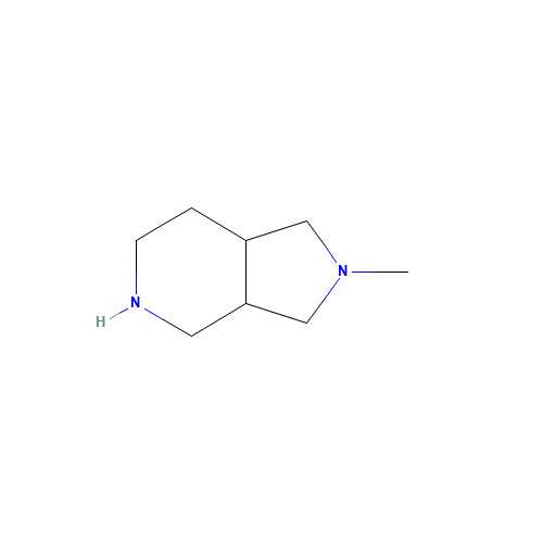2-methyl-1,3,3a,4,5,6,7,7a-octahydropyrrolo[3,4-c]pyridine (CAS: 885959-24-0) - Chemical Structure and Molecular Formula 