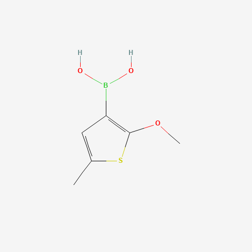 (2-methoxy-5-methylthiophen-3-yl)boronic acid (CAS: 875550-27-9) - Chemical Structure and Molecular Formula 