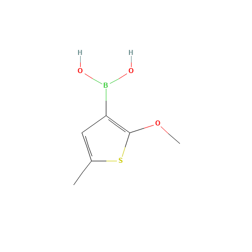 (2-methoxy-5-methylthiophen-3-yl)boronic acid (CAS: 875550-27-9) - Chemical Structure and Molecular Formula 