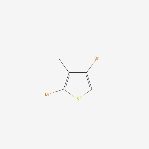 2,4-dibromo-3-methylthiophene (CAS: 53119-66-7) - Chemical Structure and Molecular Formula 