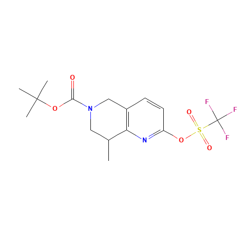 tert-butyl 8-methyl-2-(trifluoromethylsulfonyloxy)-7,8-dihydro-5H-1,6-naphthyridine-6-carboxylate (CAS: 1401034-51-2) - Related Chemical Product