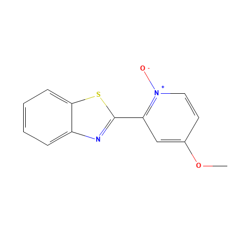 2-(4-methoxy-1-oxidopyridin-1-ium-2-yl)-1,3-benzothiazole (CAS: 1432592-56-7) - Chemical Structure and Molecular Formula 