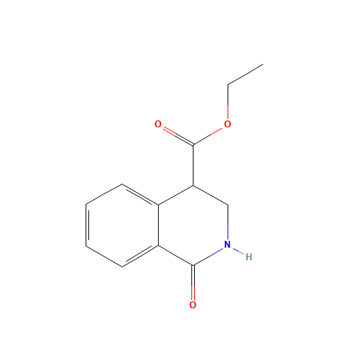 ethyl 1-oxo-3,4-dihydro-2H-isoquinoline-4-carboxylate (CAS: 19821-18-2) - Chemical Structure and Molecular Formula 