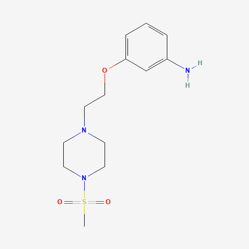 3-[2-(4-methylsulfonylpiperazin-1-yl)ethoxy]aniline (CAS: 1211821-10-1) - Chemical Structure and Molecular Formula 