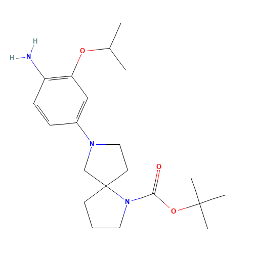 tert-butyl 7-(4-amino-3-propan-2-yloxyphenyl)-1,7-diazaspiro[4.4]nonane-1-carboxylate (CAS: 1462951-12-7) - Related Chemical Product