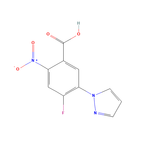 4-fluoro-2-nitro-5-pyrazol-1-ylbenzoic acid (CAS: 1186663-21-7) - Related Chemical Product