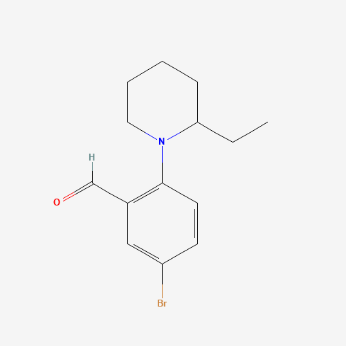 5-bromo-2-(2-ethylpiperidin-1-yl)benzaldehyde (CAS: 1229608-66-5) - Related Chemical Product