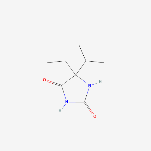 5-ethyl-5-propan-2-ylimidazolidine-2,4-dione (CAS: 98492-91-2) - Chemical Structure and Molecular Formula 