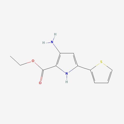 ethyl 3-amino-5-thiophen-2-yl-1H-pyrrole-2-carboxylate (CAS: 237435-97-1) - Chemical Structure and Molecular Formula 