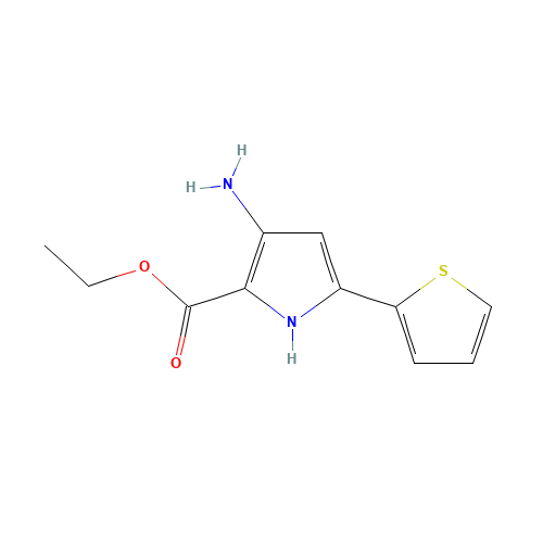 ethyl 3-amino-5-thiophen-2-yl-1H-pyrrole-2-carboxylate (CAS: 237435-97-1) - Chemical Structure and Molecular Formula 
