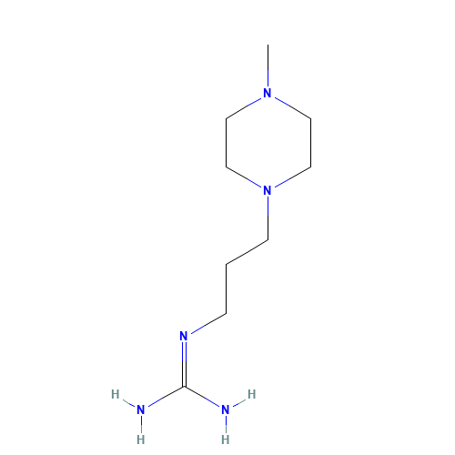 2-[3-(4-methylpiperazin-1-yl)propyl]guanidine (CAS: 90795-66-7) - Chemical Structure and Molecular Formula 