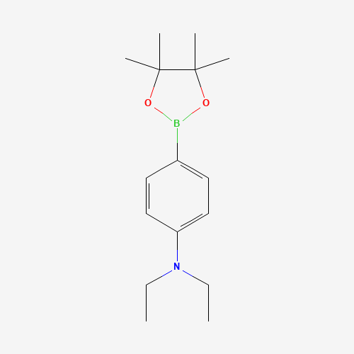 N,N-diethyl-4-(4,4,5,5-tetramethyl-1,3,2-dioxaborolan-2-yl)aniline (CAS: 920304-57-0) - Chemical Structure and Molecular Formula 