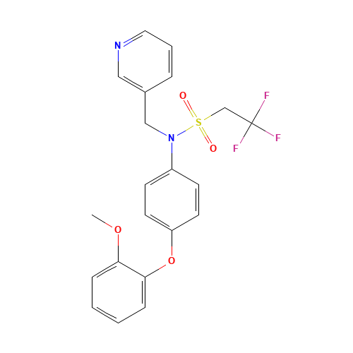 2,2,2-trifluoro-N-[4-(2-methoxyphenoxy)phenyl]-N-(pyridin-3-ylmethyl)ethanesulfonamide (CAS: 353231-17-1) - Related Chemical Product