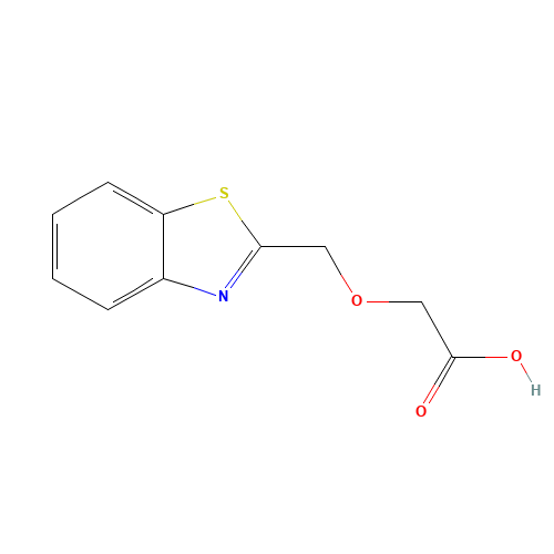 2-(1,3-benzothiazol-2-ylmethoxy)acetic acid (CAS: 99513-52-7) - Chemical Structure and Molecular Formula 