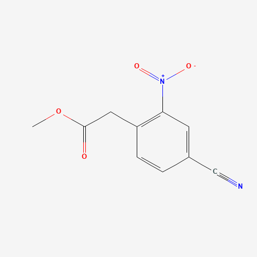methyl 2-(4-cyano-2-nitrophenyl)acetate (CAS: 651747-70-5) - Chemical Structure and Molecular Formula 