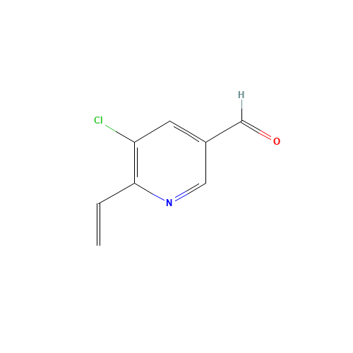 5-chloro-6-ethenylpyridine-3-carbaldehyde (CAS: 1198016-70-4) - Chemical Structure and Molecular Formula 