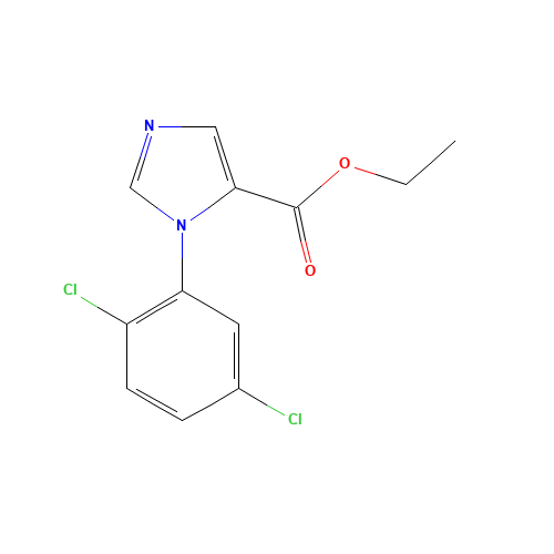 ethyl 3-(2,5-dichlorophenyl)imidazole-4-carboxylate (CAS: 893615-95-7) - Chemical Structure and Molecular Formula 