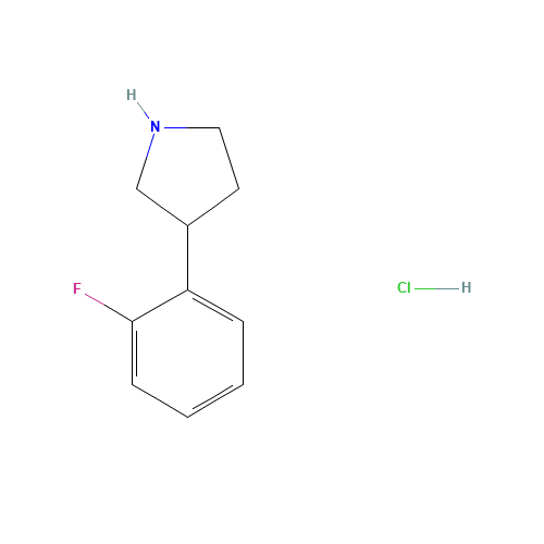 3-(2-fluorophenyl)pyrrolidine;hydrochloride (CAS: 943843-62-7) - Chemical Structure and Molecular Formula 
