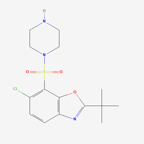 2-tert-butyl-6-chloro-7-piperazin-1-ylsulfonyl-1,3-benzoxazole (CAS: 960495-44-7) - Related Chemical Product