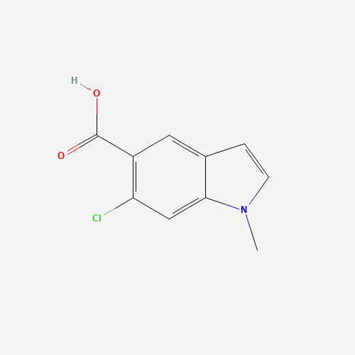6-chloro-1-methylindole-5-carboxylic acid (CAS: 431062-03-2) - Chemical Structure and Molecular Formula 