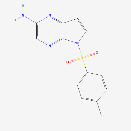 5-(4-methylphenyl)sulfonylpyrrolo[2,3-b]pyrazin-2-amine (CAS: 1201187-46-3) - Chemical Structure and Molecular Formula 