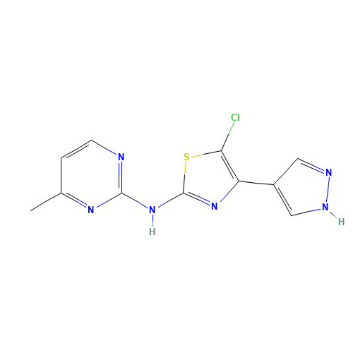 5-chloro-N-(4-methylpyrimidin-2-yl)-4-(1H-pyrazol-4-yl)-1,3-thiazol-2-amine (CAS: 1235313-13-9) - Related Chemical Product