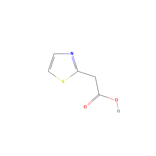 2-(1,3-thiazol-2-yl)acetic acid (CAS: 188937-16-8) - Chemical Structure and Molecular Formula 