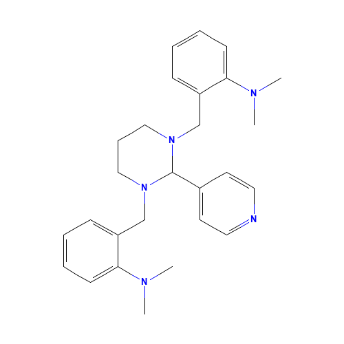 2-[[3-[[2-(dimethylamino)phenyl]methyl]-2-pyridin-4-yl-1,3-diazinan-1-yl]methyl]-N,N-dimethylaniline (CAS: 500579-04-4) - Related Chemical Product