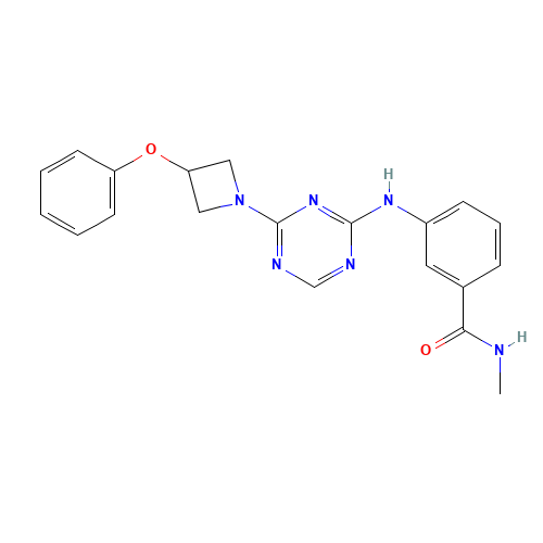 N-methyl-3-[[4-(3-phenoxyazetidin-1-yl)-1,3,5-triazin-2-yl]amino]benzamide (CAS: 1332296-21-5) - Related Chemical Product