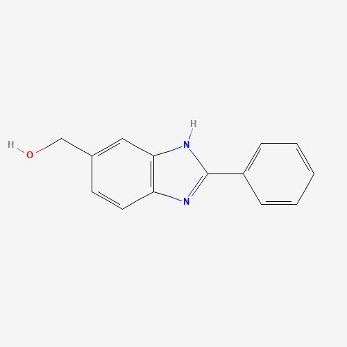 (2-phenyl-3H-benzimidazol-5-yl)methanol (CAS: 361457-34-3) - Chemical Structure and Molecular Formula 