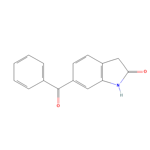 6-benzoyl-1,3-dihydroindol-2-one (CAS: 91713-63-2) - Chemical Structure and Molecular Formula 