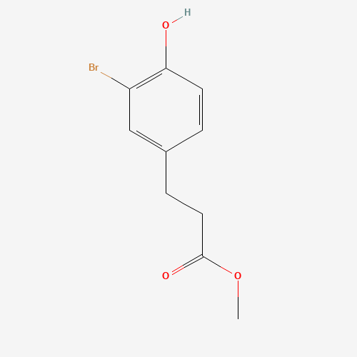 methyl 3-(3-bromo-4-hydroxyphenyl)propanoate (CAS: 60553-38-0) - Chemical Structure and Molecular Formula 