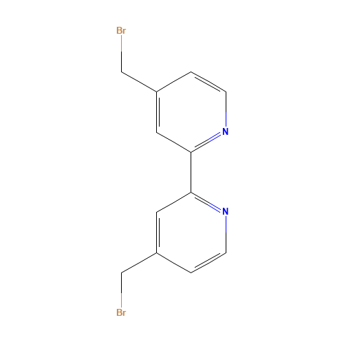 4-(bromomethyl)-2-[4-(bromomethyl)pyridin-2-yl]pyridine (CAS: 134457-14-0) - Chemical Structure and Molecular Formula 