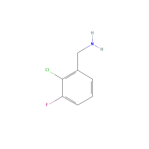 (2-chloro-3-fluorophenyl)methanamine (CAS: 72235-54-2) - Chemical Structure and Molecular Formula 