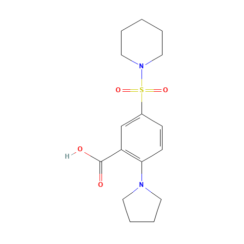 5-piperidin-1-ylsulfonyl-2-pyrrolidin-1-ylbenzoic acid (CAS: 793727-47-6) - Related Chemical Product