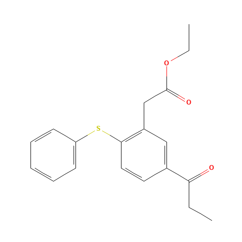 ethyl 2-(2-phenylsulfanyl-5-propanoylphenyl)acetate (CAS: 103918-75-8) - Related Chemical Product