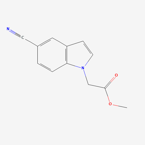 methyl 2-(5-cyanoindol-1-yl)acetate (CAS: 202124-65-0) - Chemical Structure and Molecular Formula 
