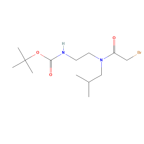 tert-butyl N-[2-[(2-bromoacetyl)-(2-methylpropyl)amino]ethyl]carbamate (CAS: 1284246-82-7) - Related Chemical Product