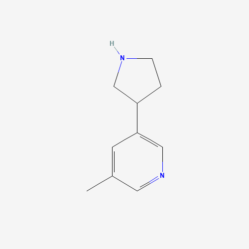 3-methyl-5-pyrrolidin-3-ylpyridine (CAS: 1225218-26-7) - Chemical Structure and Molecular Formula 