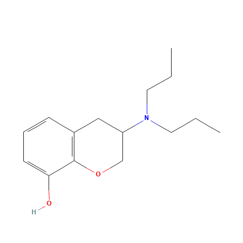 3-(dipropylamino)-3,4-dihydro-2H-chromen-8-ol (CAS: 112904-74-2) - Chemical Structure and Molecular Formula 