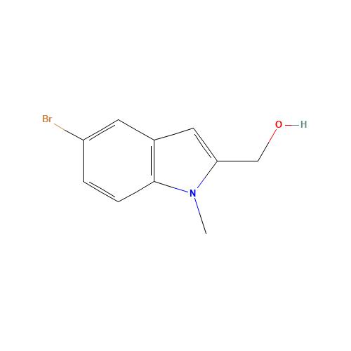 (5-bromo-1-methylindol-2-yl)methanol (CAS: 1186429-73-1) - Chemical Structure and Molecular Formula 
