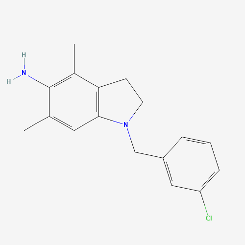 1-[(3-chlorophenyl)methyl]-4,6-dimethyl-2,3-dihydroindol-5-amine (CAS: 1114453-52-9) - Related Chemical Product