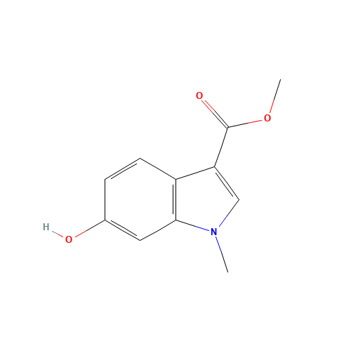 methyl 6-hydroxy-1-methylindole-3-carboxylate (CAS: 112332-93-1) - Chemical Structure and Molecular Formula 