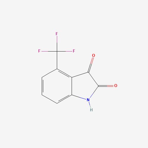 4-(trifluoromethyl)-1H-indole-2,3-dione (CAS: 386-73-2) - Chemical Structure and Molecular Formula 