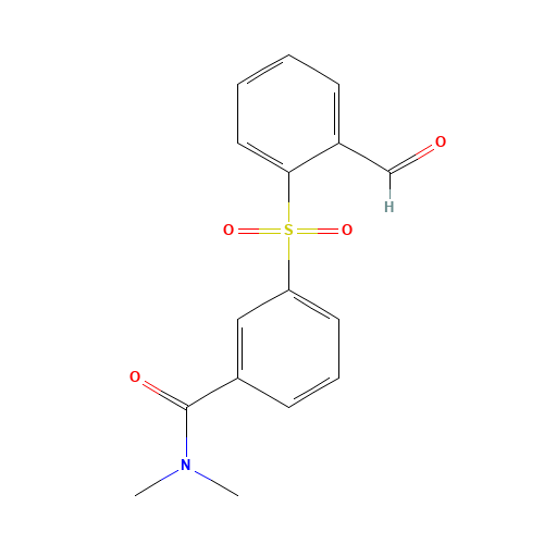 3-(2-formylphenyl)sulfonyl-N,N-dimethylbenzamide (CAS: 1415042-49-7) - Chemical Structure and Molecular Formula 