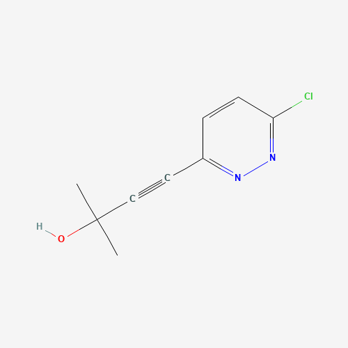 4-(6-chloropyridazin-3-yl)-2-methylbut-3-yn-2-ol (CAS: 258506-70-6) - Chemical Structure and Molecular Formula 