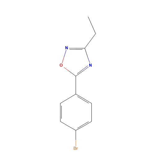 5-(4-bromophenyl)-3-ethyl-1,2,4-oxadiazole (CAS: 884199-48-8) - Chemical Structure and Molecular Formula 