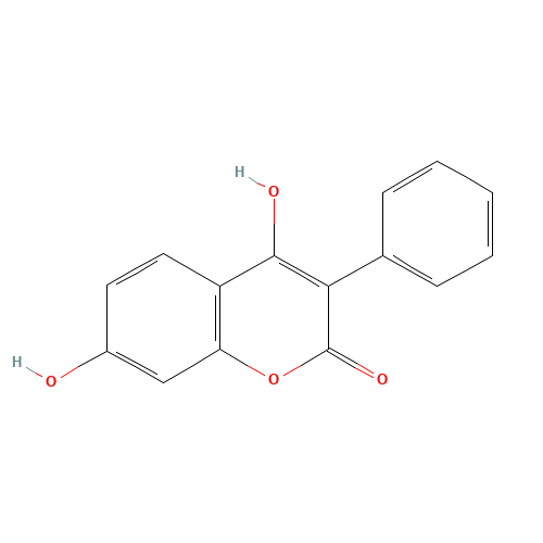 4,7-dihydroxy-3-phenylchromen-2-one (CAS: 19225-17-3) - Chemical Structure and Molecular Formula 